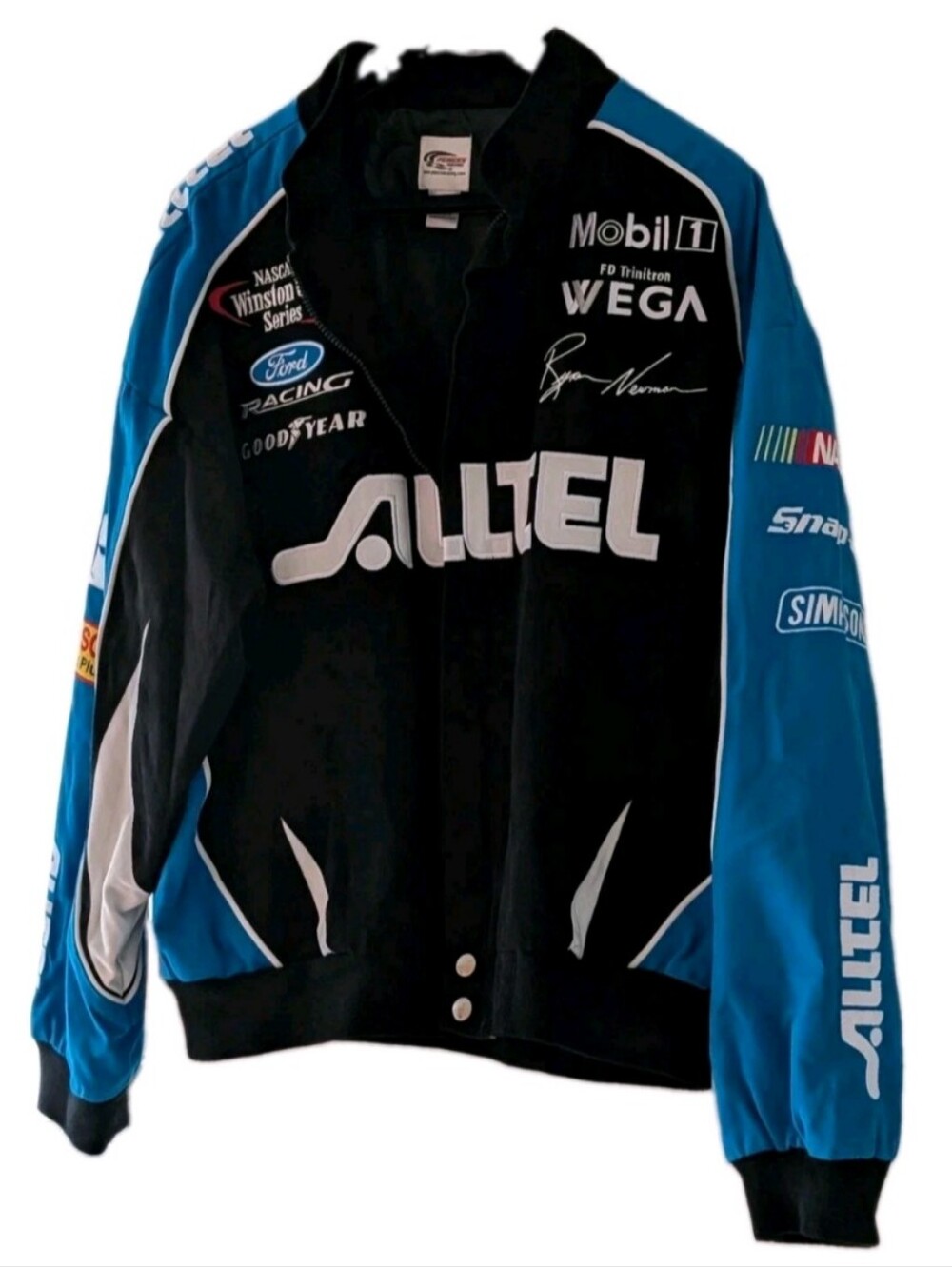 Vintage Ryan Newman Alltel NASCAR Racing Jacket Chase Authentics Mens #12 Penske